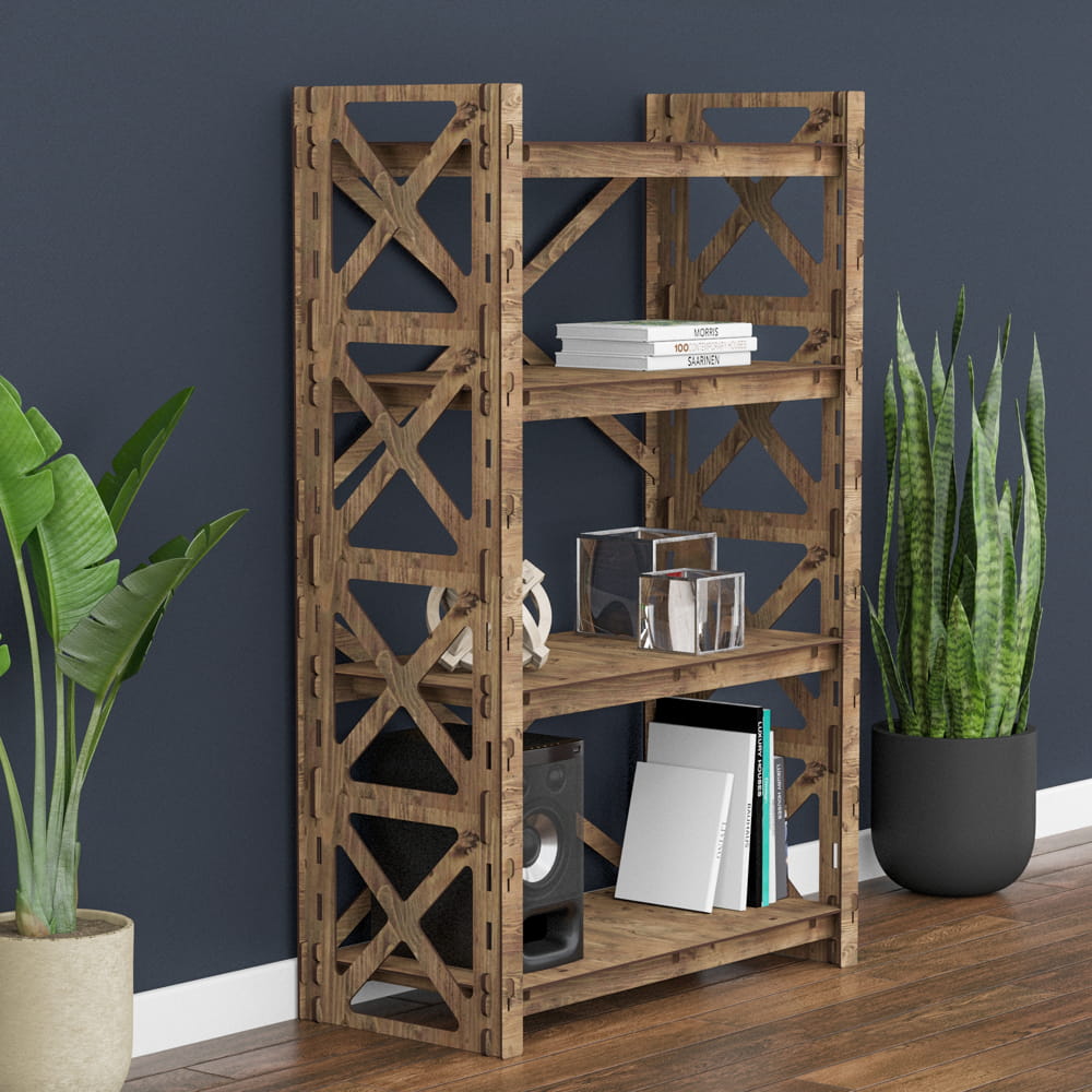 Hexagonica Стелаж на 4 полиці Provence-2 (1200В х 750Ш х 365Г)