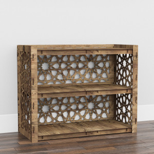 Hexagonica Низький Комод на 3 шухляди чорні кошики Arabic 3М (600В х 750Ш х 345Г)