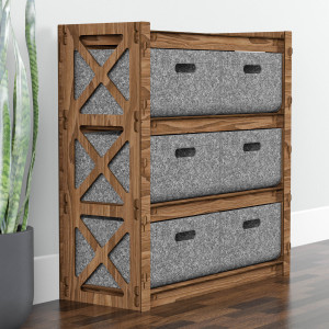 Hexagonica Комод на 6 шухляд сірі кошики Provence 6В (750В х 750Ш х 300Г)